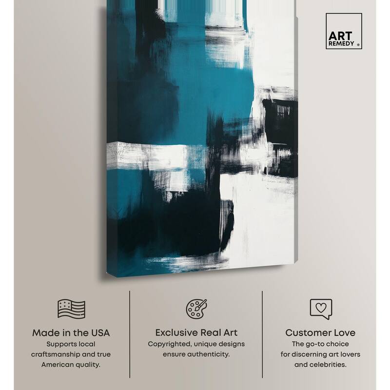 Weight of Teal Canvas by Art Remedy, Gallery Wrapped