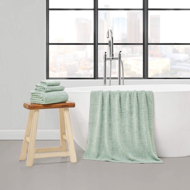 Lucky Brand Cotton Boucle Premium 6 Piece Bath Towel Set 2 Bath towels 2 Hand towels 2 Washcloths - 28"x54"/16"x26"/12"x12"
