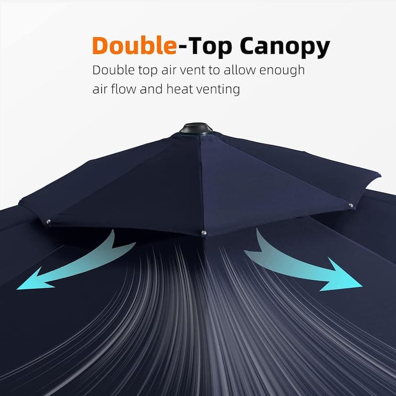 PURPLE LEAF 12ft Round Large Cantilever Offset Umbrella