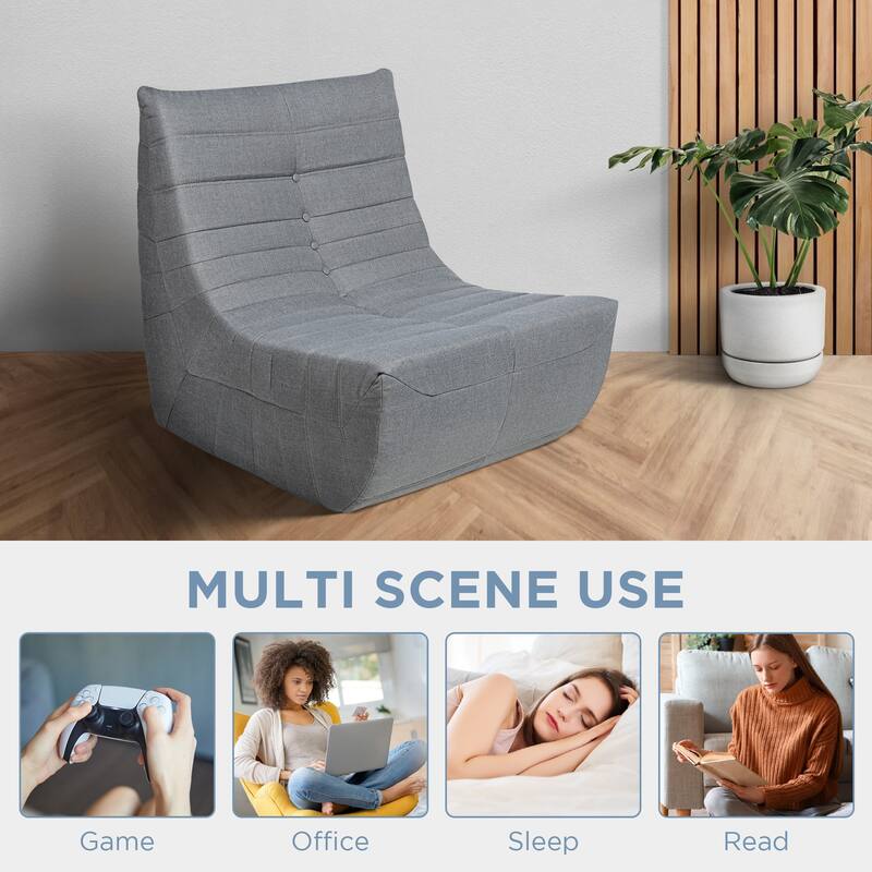 Bean Bag Chair, Big Beanbag Chair Floor Couch, Fireside Chair Memory Foam Lounge Chair for Living Room Bedroom, Office