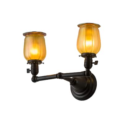 14.5"W Revival Chelsea Favrile 2 LT Wall Sconce