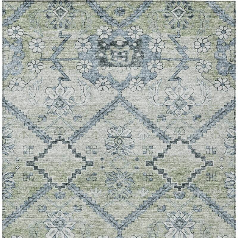 HomeRoots Floral Transitional Rectangle Outdoor Rug