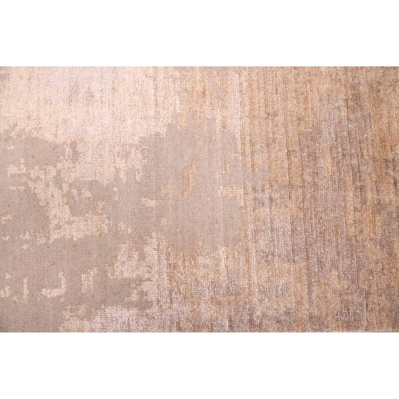 ECARPETGALLERY Hand-knotted Legacy Beige Silk, Wool Rug - 2'6 x 11'5