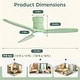 preview thumbnail 47 of 69, Sofucor 52Inch Low Profile Flush Mount Ceiling Fan with LED Light,3‑Blade Quiet Light Combo for Bedroom Kitchen Living Room