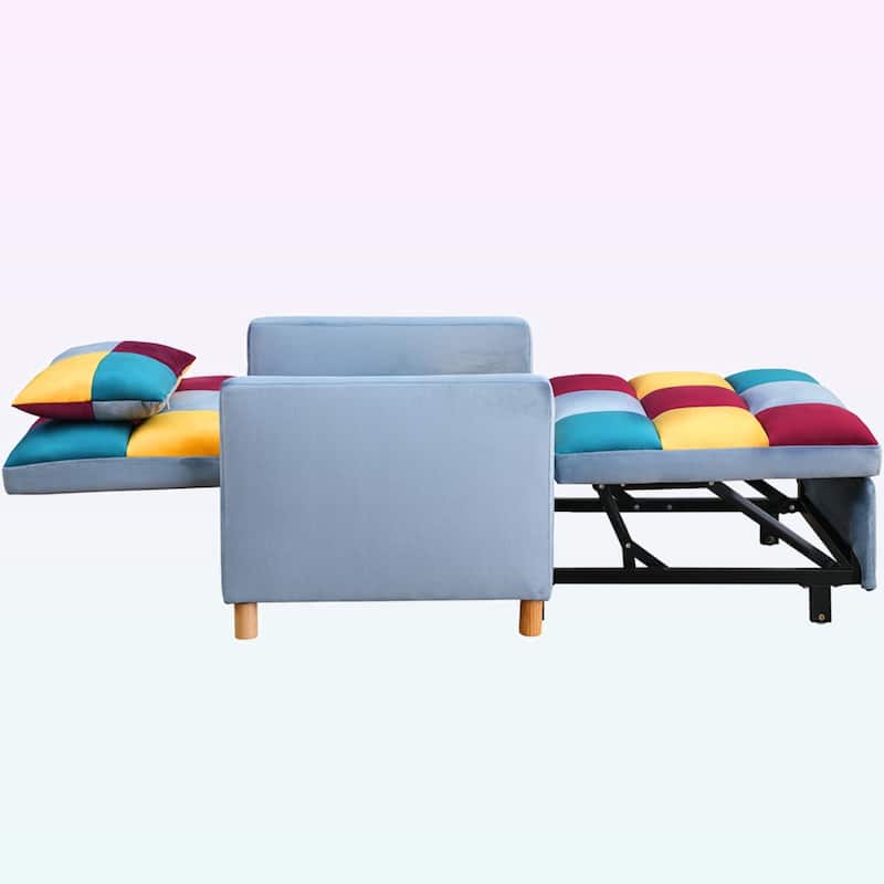 Modern Convertible Sleeper Sofa Chair Bed with Pillow