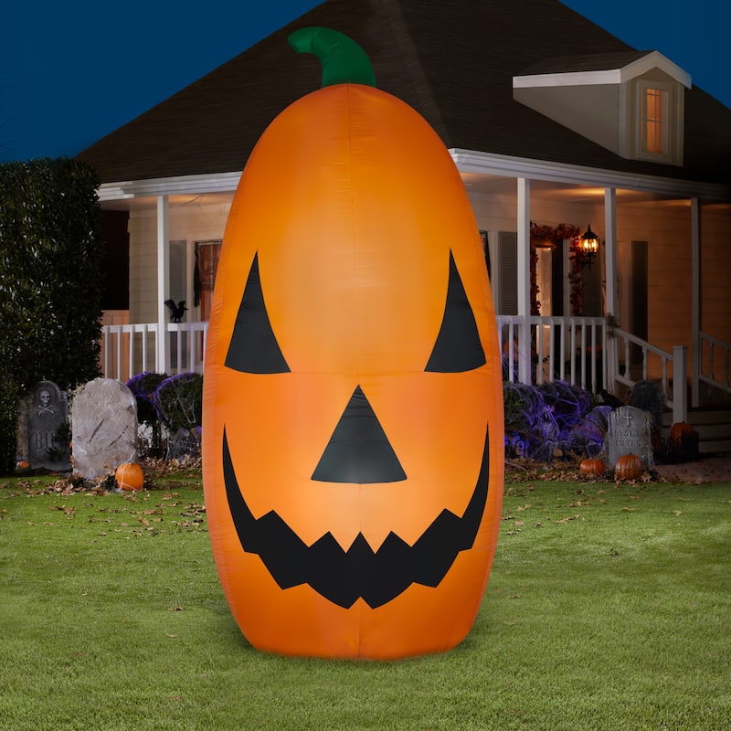 Gemmy Giant Halloween Inflatable Jack O' Lantern, 12 ft Tall