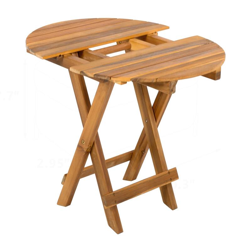 Outdoor Recliner Side Table Set