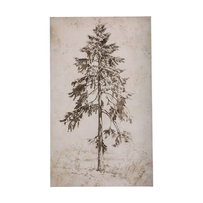Westcoast Tree Drawing II (36 x 60) Canvas Art Print