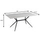 preview thumbnail 21 of 131, Elega Modern Sintered Stone Dining Table Modern Trestle Base Powder-Coated Steel Frame Kitchen Table - 47"-71"