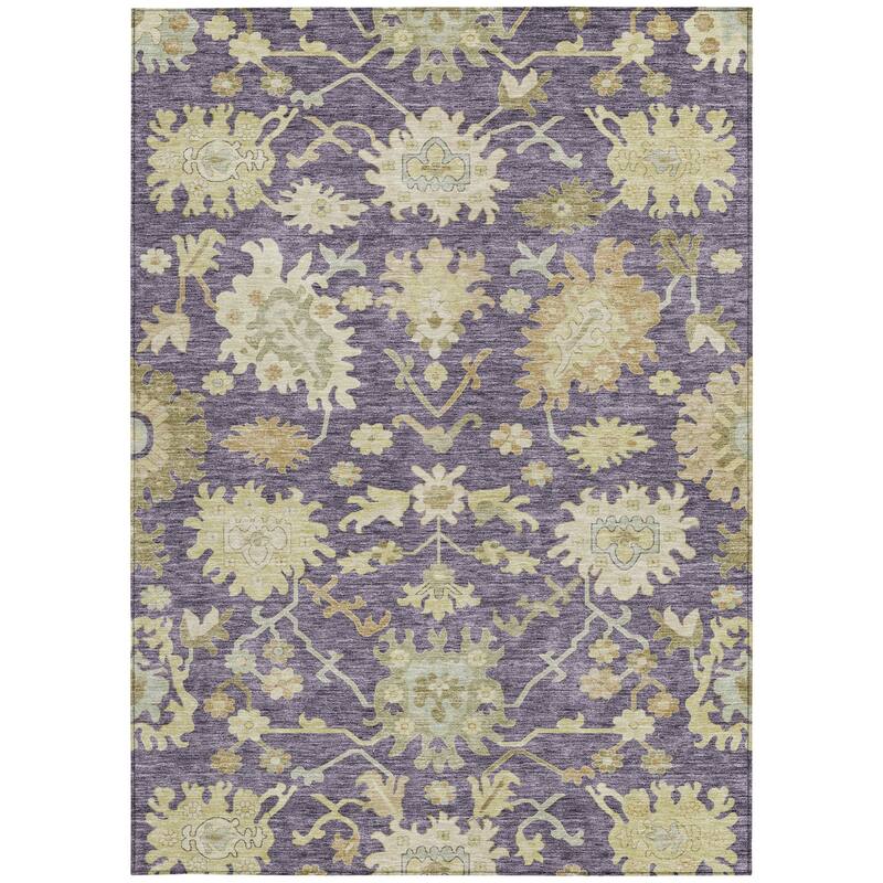 HomeRoots Floral Traditional Rectangle Outdoor Rug