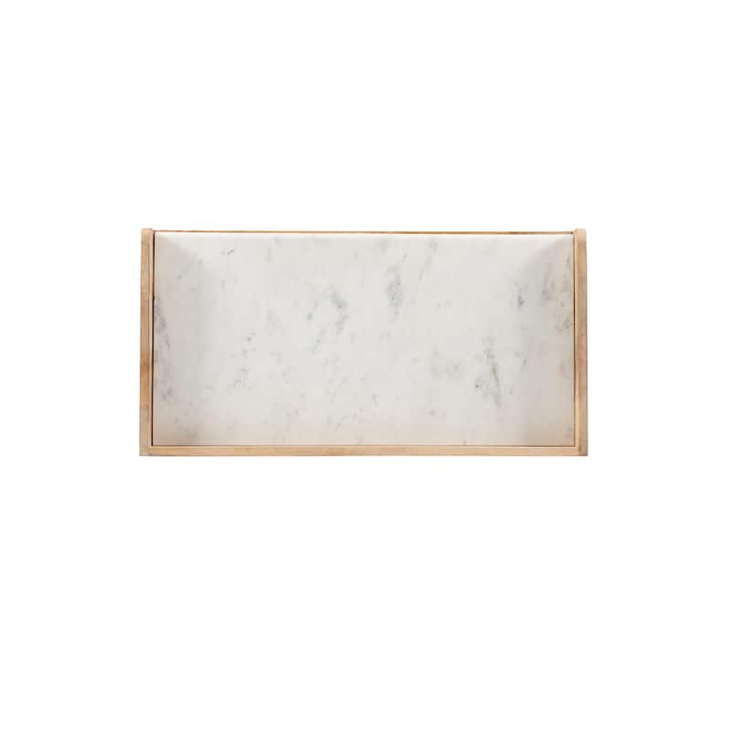 Spence Wooden Bar Cabinet with Marble Top