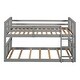 preview thumbnail 9 of 24, Low Bunk Design Twin Over Twin Bunk Bed with Ladder