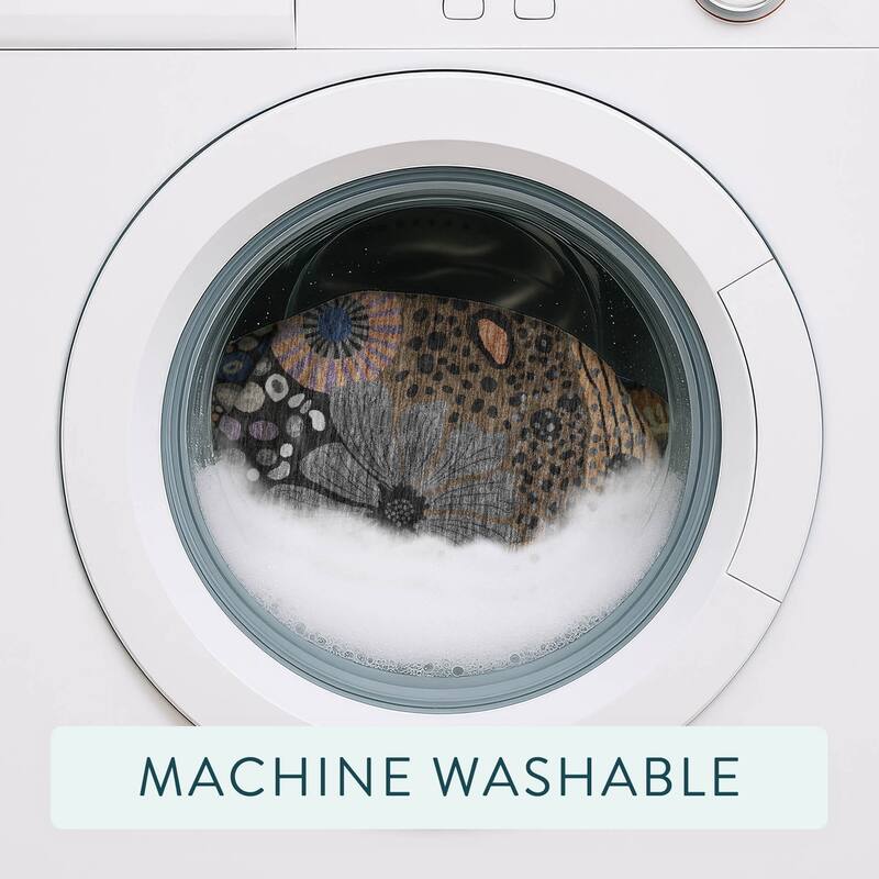 Machine Washable Indoor/ Outdoor Whimsy Floral Chantille Rug