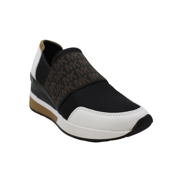 womens black pull on trainers