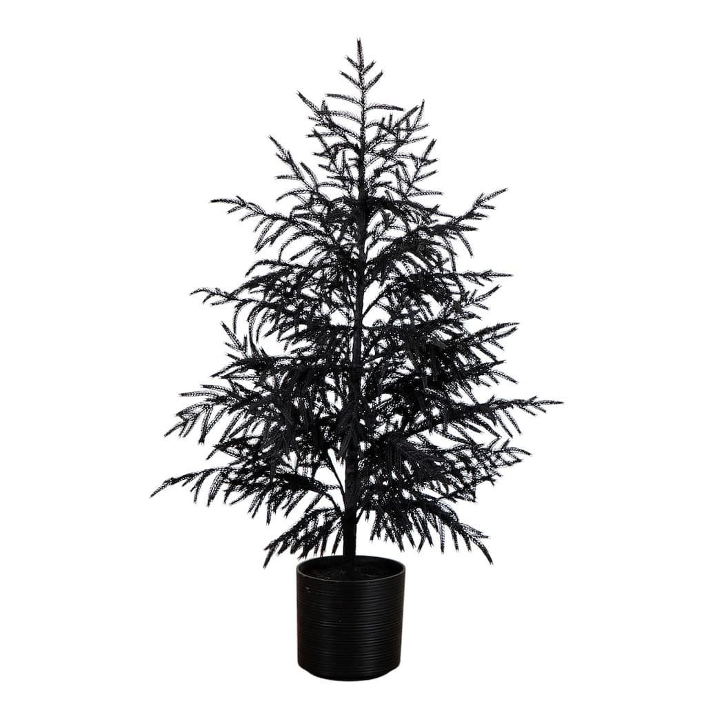 Halloween Norfolk Pine Artificial Potted Tree - 4' - Unlit