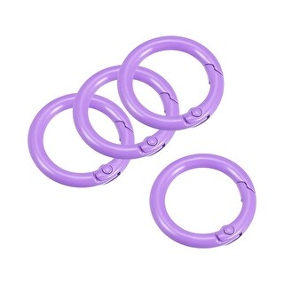 Large & Small ROUND CARABINER CLIP Heavy Duty SNAP HOOK Key Ring Clips Buckle EB