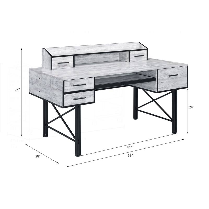 Versatile Computer Desk with Multiple Storage Options