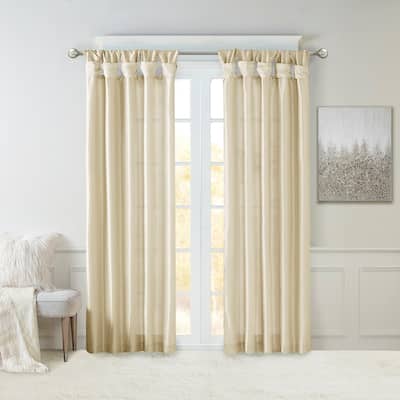 Twist Tab Lined Window Curtain Panel 50x120"