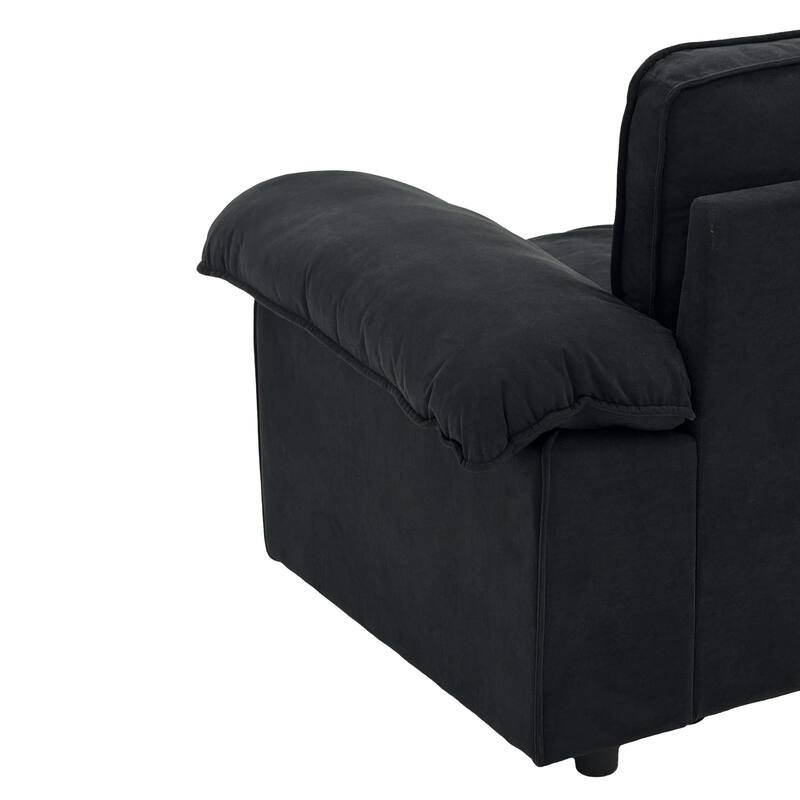 79" Loveseat Sofa Couch with Under-Seat Storage, Elegant 2-Seater Settee with Pillow Top Armrests for Living Room