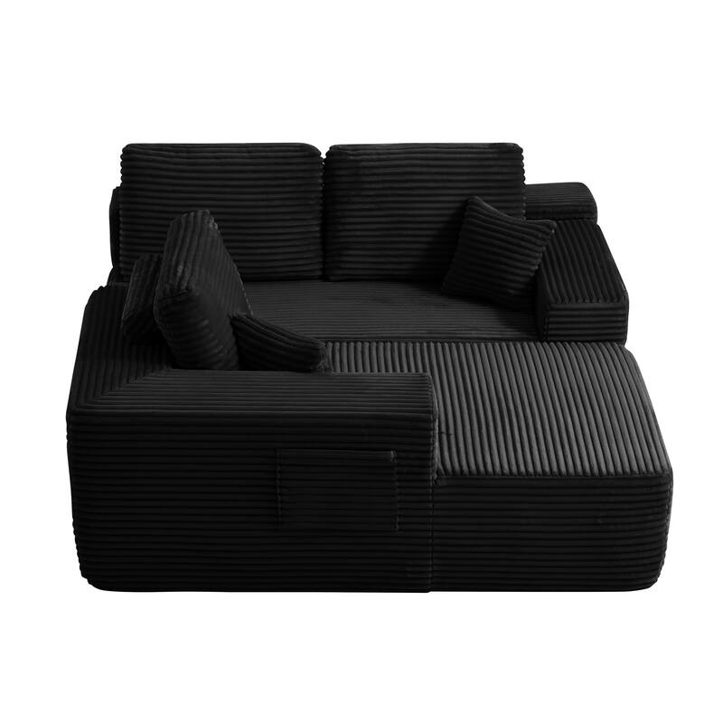 104" Cloud Sectional Sofa with L-Shape Chaise and Side Pockets, Modern Modular Design, Deep Seating, Upholstered Couch