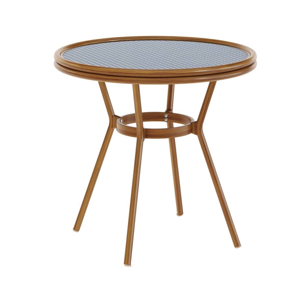 Option Navy & White Rattan/Natural Frame