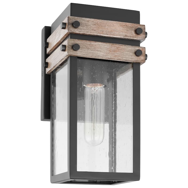 Nuvo Lighting 60/7540 Homestead 11" Tall Outdoor Wall Sconce - Black / Wood