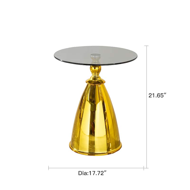 Modern Coffee Table Simple Coffee Table Stylish Side Table with Tempered Glass Table Top, for Living Room