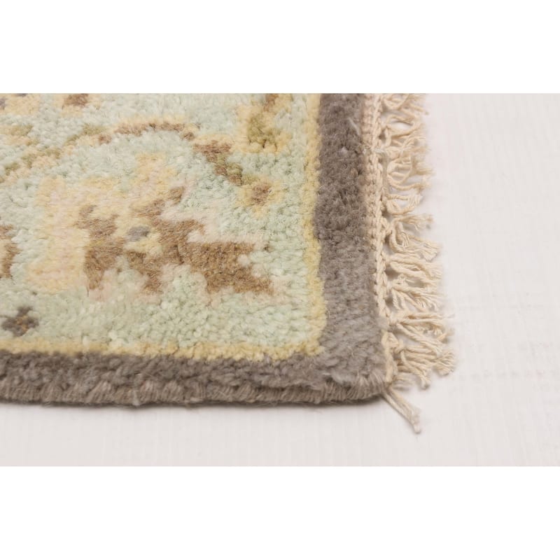 ECARPETGALLERY Hand-knotted Royal Oushak Dark Grey Wool Rug - 2'8 x 7'11