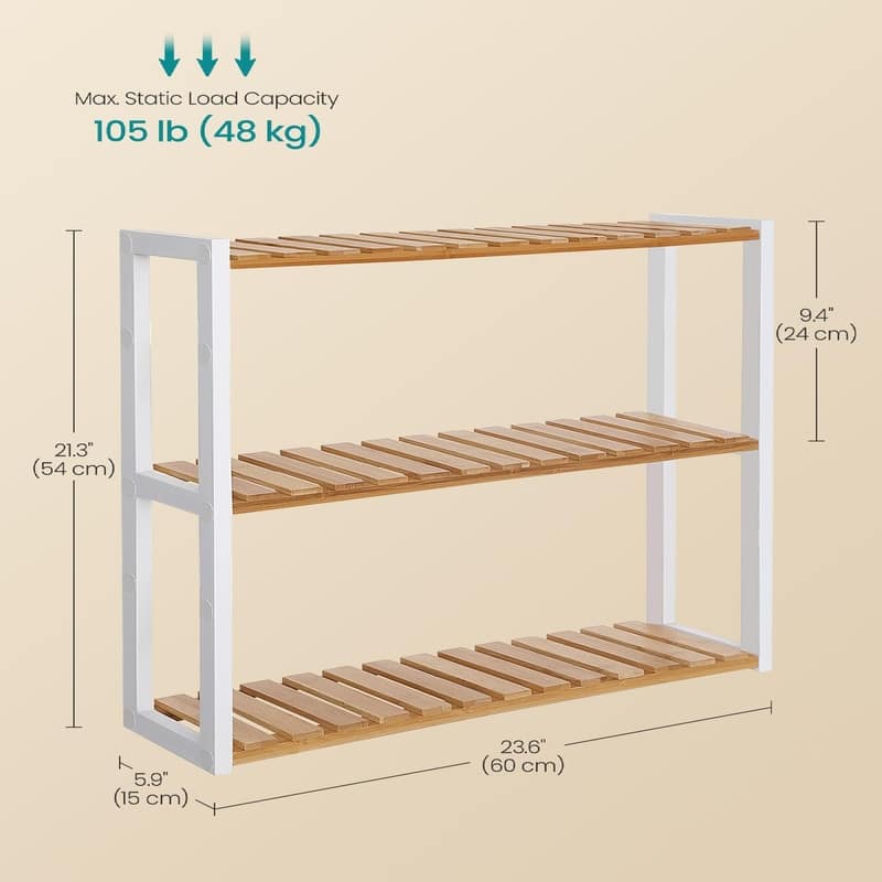 3-Tier Adjustable Plants Rack - 23.6"D x 5.9"W x 21.3"H
