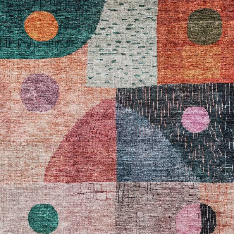 HomeRoots Geometric Transitional Rectangle Outdoor Rug