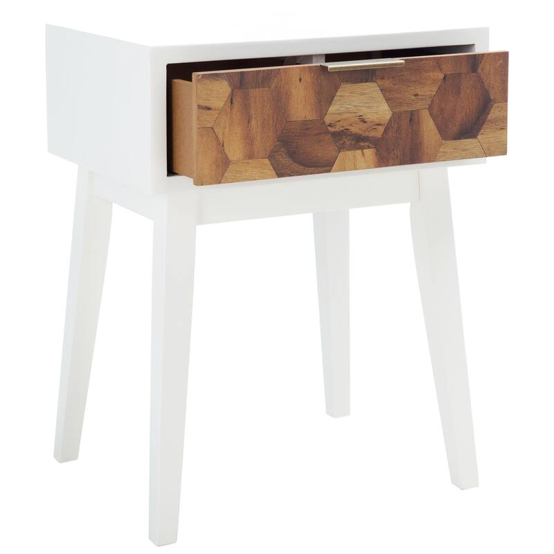 SAFAVIEH Khulud 1-Drawer Nightstand Accent Table - 18" W x 15" L x 24" H