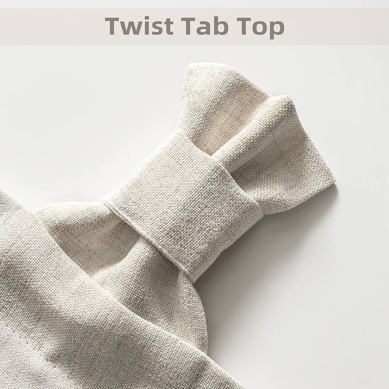 DriftAway Twist Tab Linen Textured Sheer Window Curtains