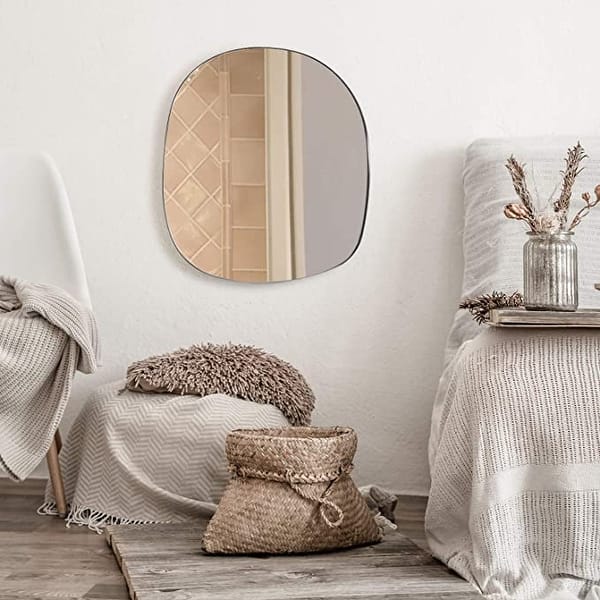 EDGEWOOD Asymmetrical Accent Wall Mounted Mirror Decor for Living Room  Bedroom Entryway - On Sale - Bed Bath & Beyond - 35632766