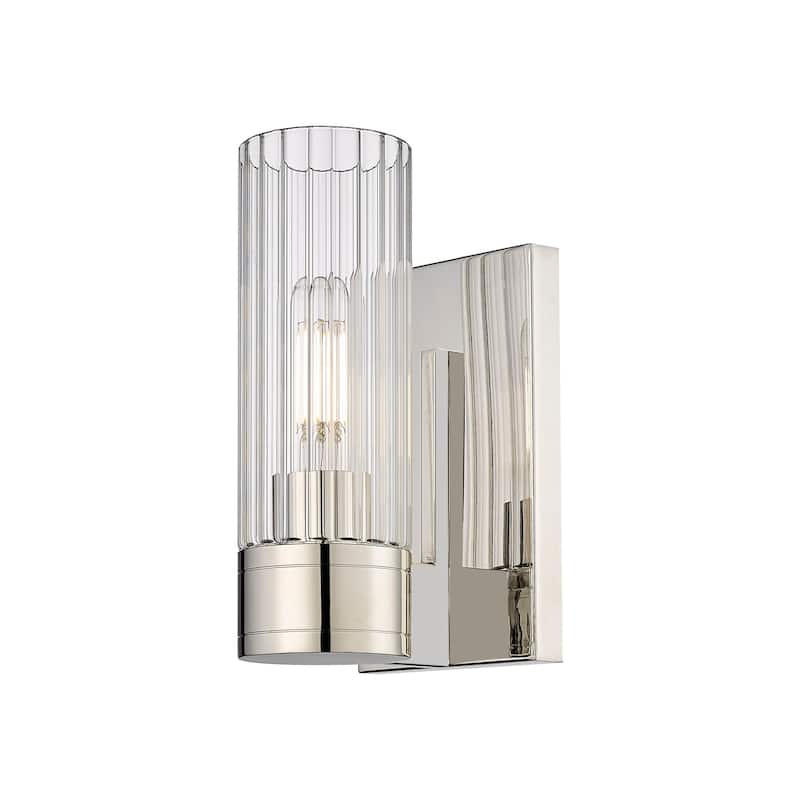 Innovations Lighting 429-1W-10-3 Empire Sconce Empire 10" Tall Wall - Polished Nickel / Clear