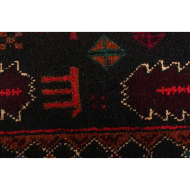 ECARPETGALLERY Hand-knotted Teimani Black Wool Rug - 2'11 x 4'3
