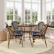 Option Navy & White Rattan/Natural Frame