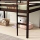 preview thumbnail 13 of 18, Solid Rubber Wooden Twin Loft Bed with Ladder and Strengthened Slats