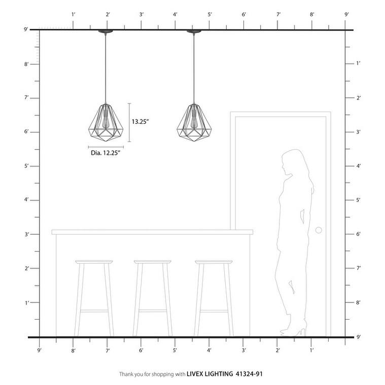 Livex Lighting 1-light Mini Pendant, 41324