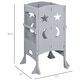 preview thumbnail 17 of 25, Qaba Kids Step Stool Folding Design, Bed Step Stool - 22" L x 22" W x 36.5" H