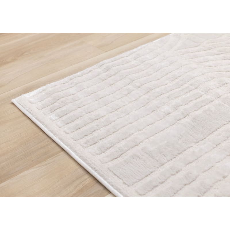 Leonardo White Grey Modern Arches Area Rug