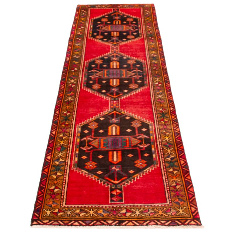 ECARPETGALLERY Hand-knotted Konya Anatolian Red Wool Rug - 3'9 x 12'10
