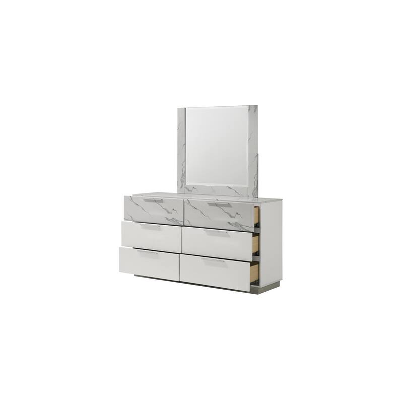 Mist King / Queen 4PC / 5PC Bedroom Set White