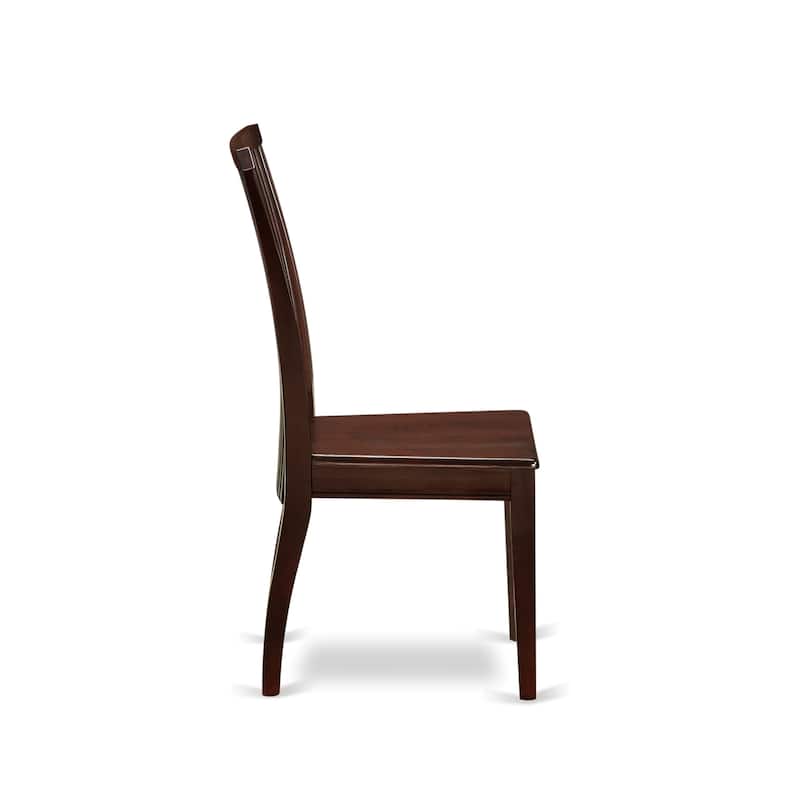 East West Furniture Dinette Set- a Rectangle Dining Room Table and Dining Chairs, Mahogany (Pieces Option)