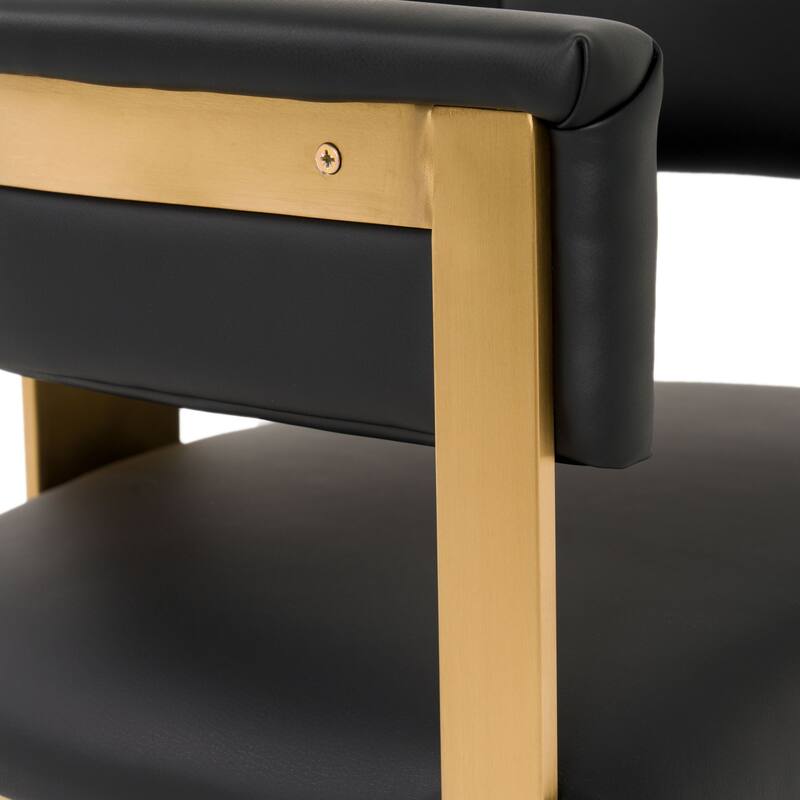 Modrest Boswell Modern Black & Matte Gold Barstool