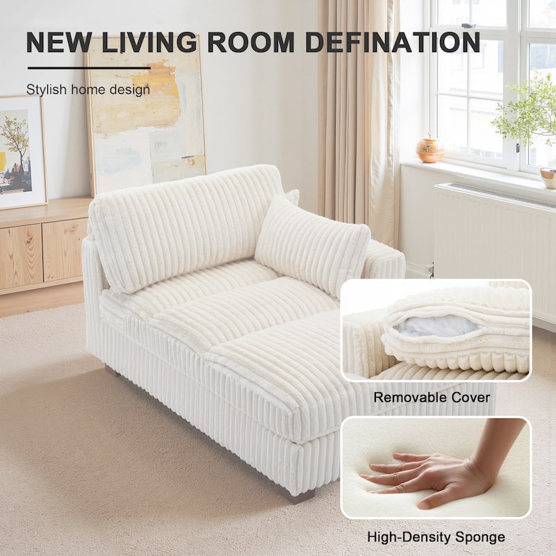 Oversized L-Shape Upholstered Chaise Lounge Sofa Couch