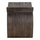 preview thumbnail 4 of 3, Scooped Seat Wooden Accent Stool - 18" - Walnut Brown