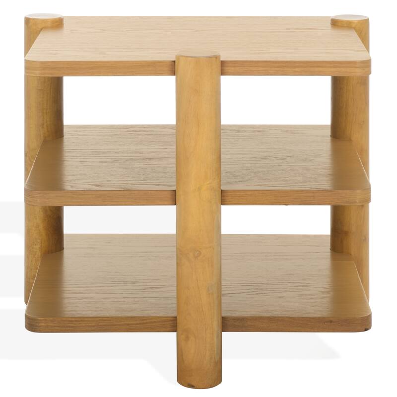SAFAVIEH Couture Edisyn 3 Shelf Wood Accent Table - 24"W x 21"D x 21"H