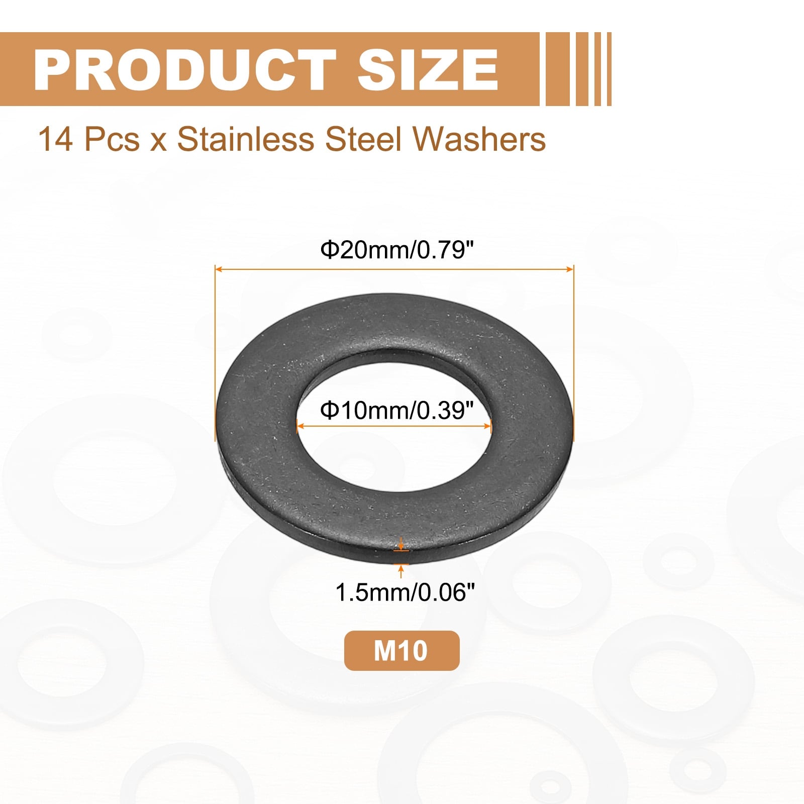 Stainless Steel Washers, mm Flat Washer Metal Washer Metric