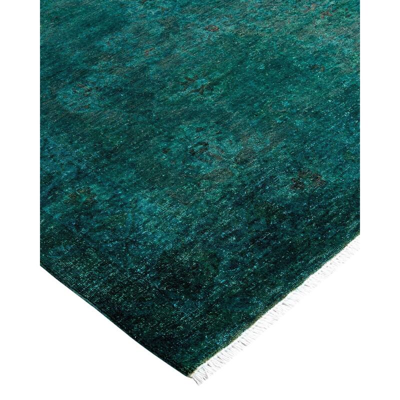 Fine Vibrance One-of-a-Kind Hand-Knotted Area Rug - Green, 4' 1" x 5' 10" - 4' 1" x 5' 10"