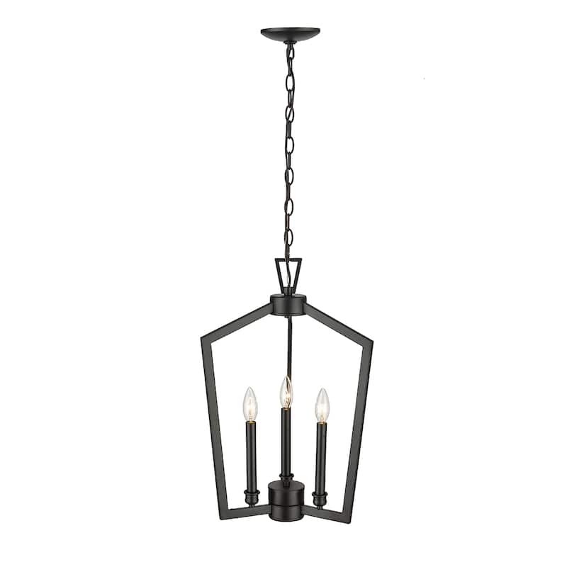 Millennium Lighting Lizabeth 3 Light Pendant Fixture in Matte Black